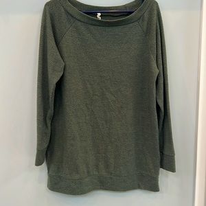 Hunter Green off the Shoulder sweater